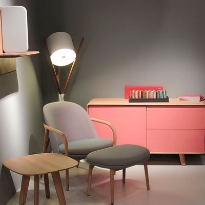Syloena Contemporary Wood Floor Lamp