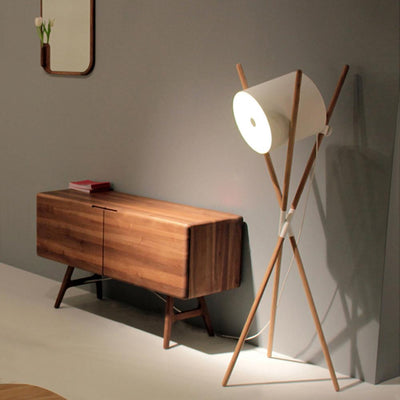 Syloena Contemporary Wood Floor Lamp