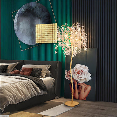 Arsorir Glass Tree Floor Lamp