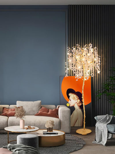 Arsorir Glass Tree Floor Lamp