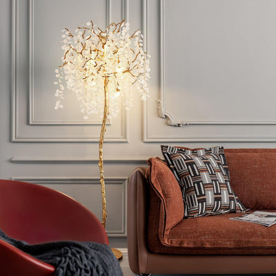 Arsorir Glass Tree Floor Lamp