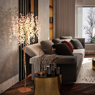 Arsorir Glass Tree Floor Lamp