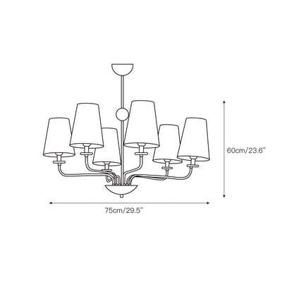 Camellia Fabric Chandelier