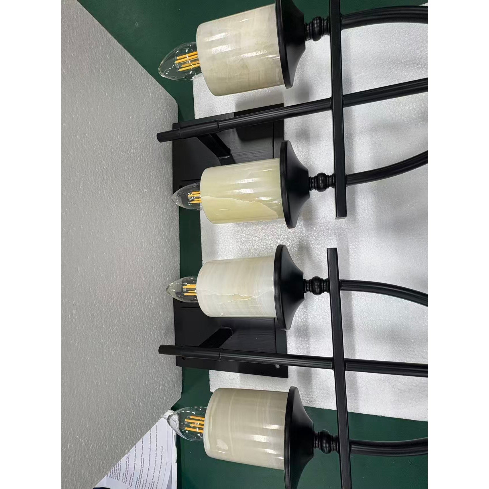 Full product view of the two-headed Sienna Wall Sconce.