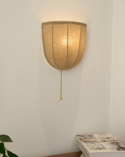 Griswold Natural Linen Fabric Sconce Wall lamp
