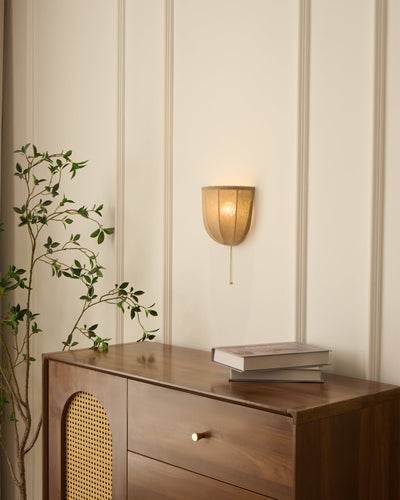 Griswold Natural Linen Fabric Sconce Wall lamp