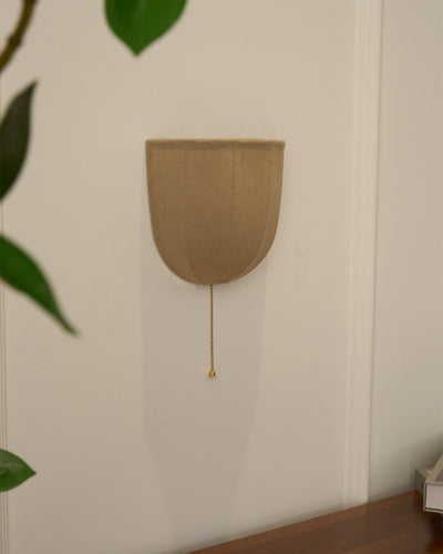 Griswold Natural Linen Fabric Sconce Wall lamp