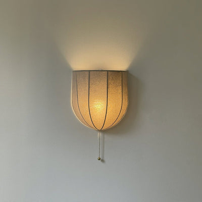 Griswold Natural Linen Fabric Sconce Wall lamp