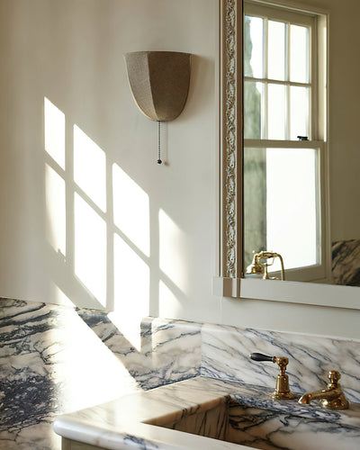 Griswold Natural Linen Fabric Sconce Wall lamp