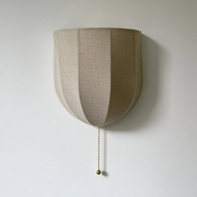 Griswold Natural Linen Fabric Sconce Wall lamp