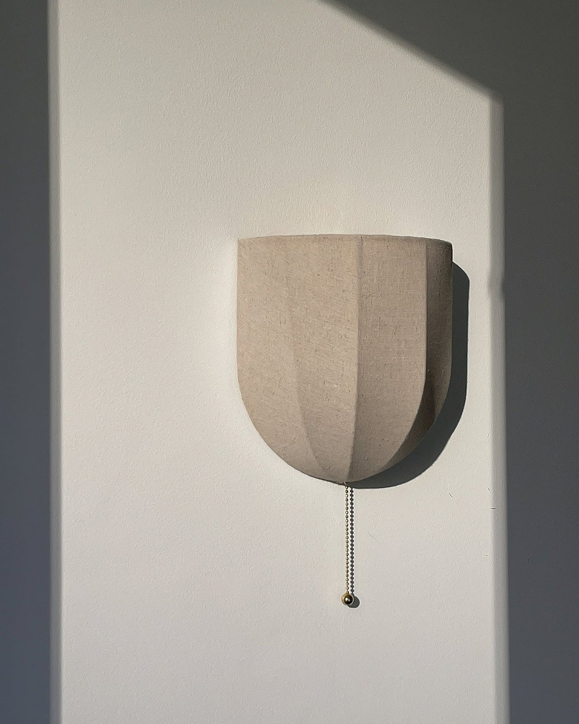 Griswold Natural Linen Fabric Sconce Wall lamp