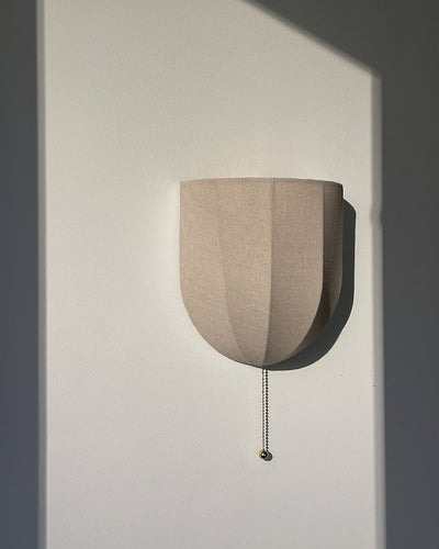 Griswold Natural Linen Fabric Sconce Wall lamp