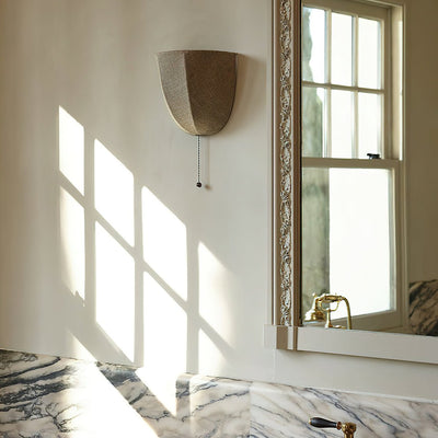 Griswold Natural Linen Fabric Sconce Wall lamp
