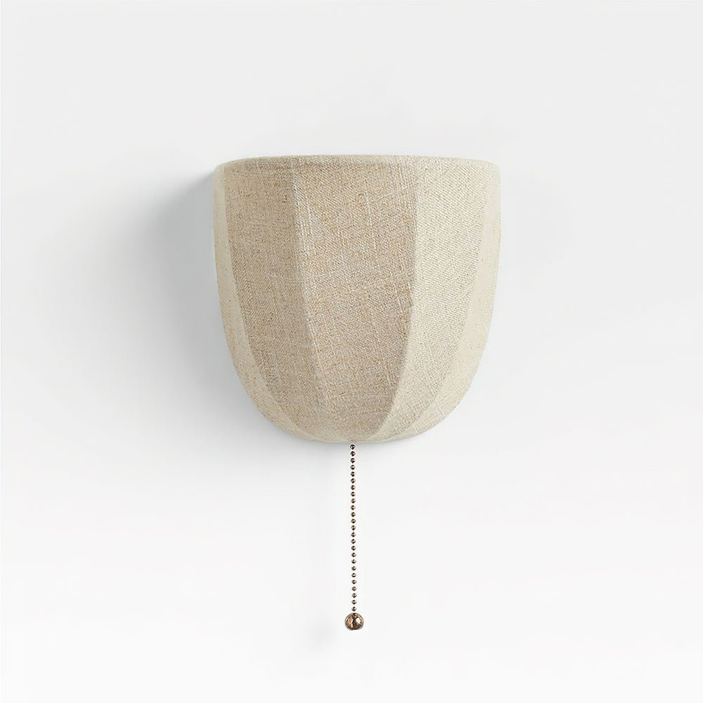 Griswold Natural Linen Fabric Sconce Wall lamp