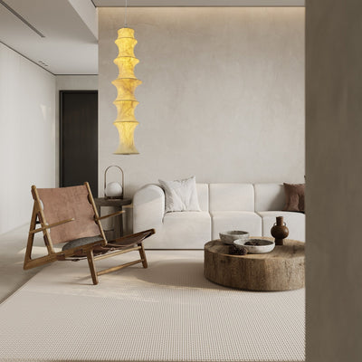 Elraeor Layered Mulberry Silk Pendant Light
