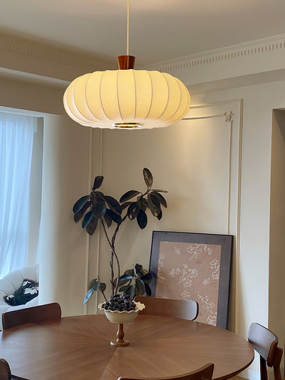 Aldeelia Silk Wood Retro Pendant Light