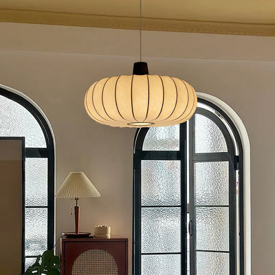 Aldeelia Silk Wood Retro Pendant Light