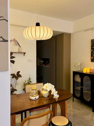 Aldeelia Silk Wood Retro Pendant Light