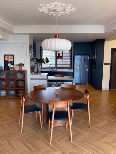 Aldeelia Silk Wood Retro Pendant Light