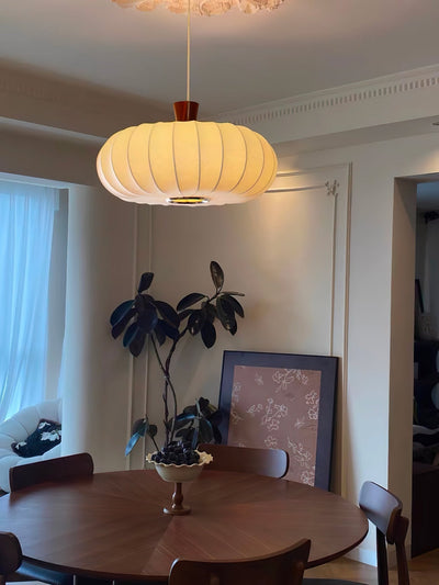 Aldeelia Silk Wood Retro Pendant Light