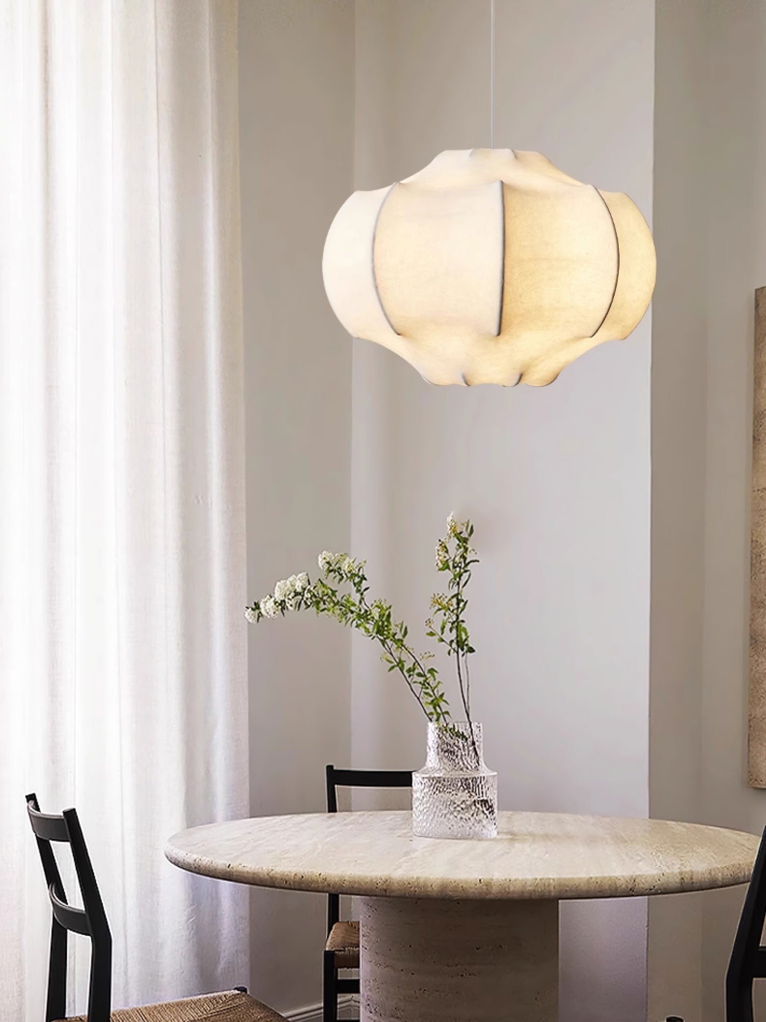 Vaelorin Sableth Silken Lotus Silk Pendant Lamp