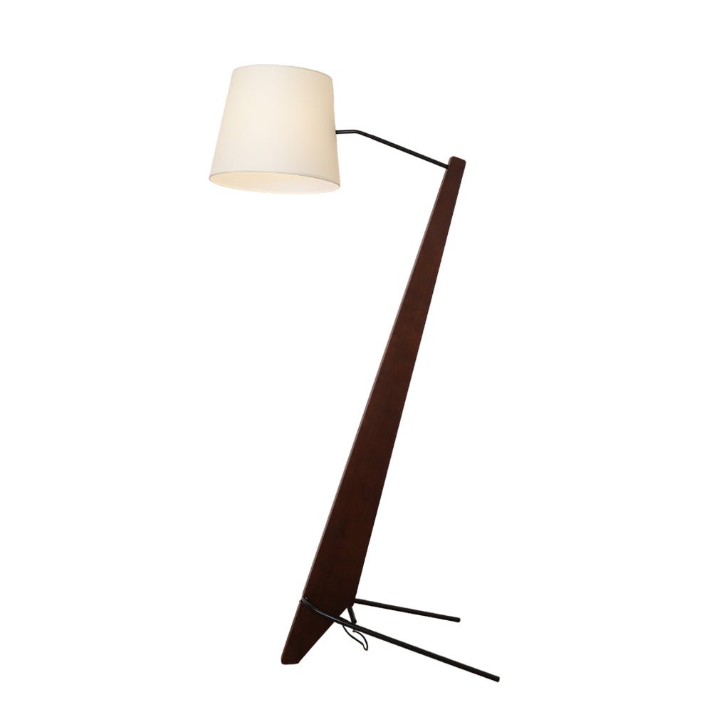 Vyran Wood Fabric Floor Lamp