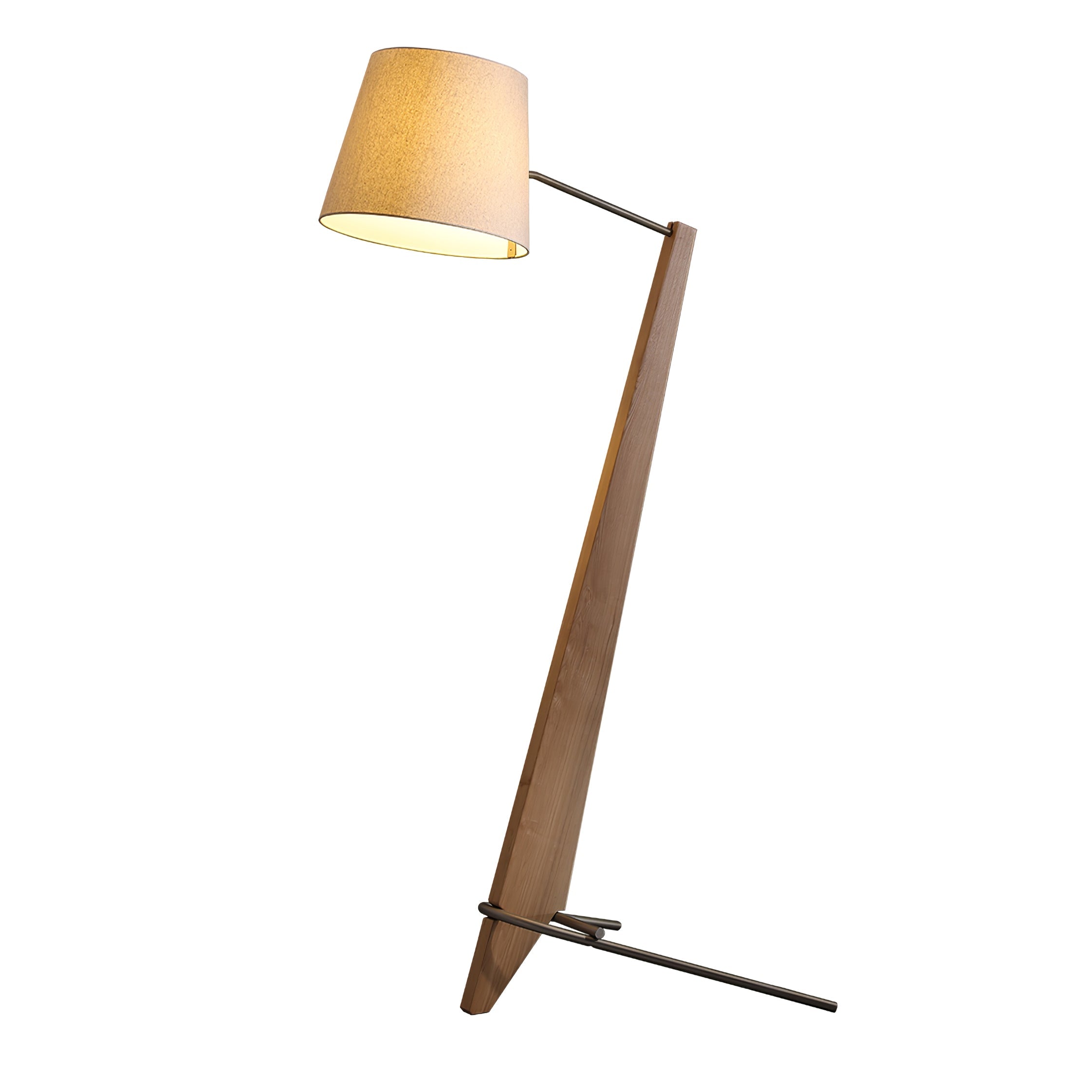 Vyran Wood Fabric Floor Lamp