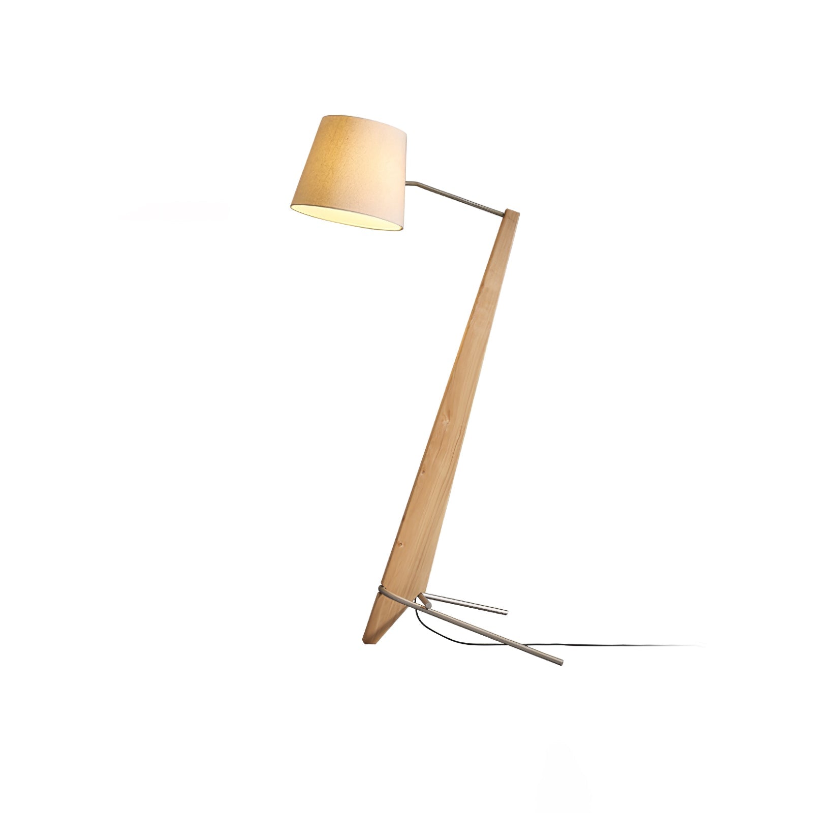 Vyran Wood Fabric Floor Lamp