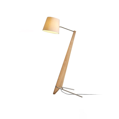 Vyran Wood Fabric Floor Lamp