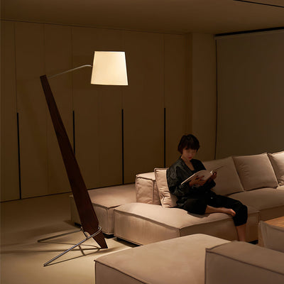 Vyran Wood Fabric Floor Lamp