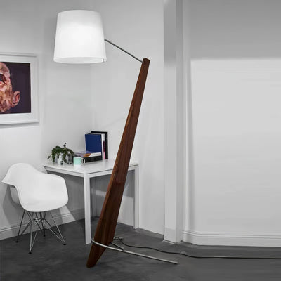 Vyran Wood Fabric Floor Lamp
