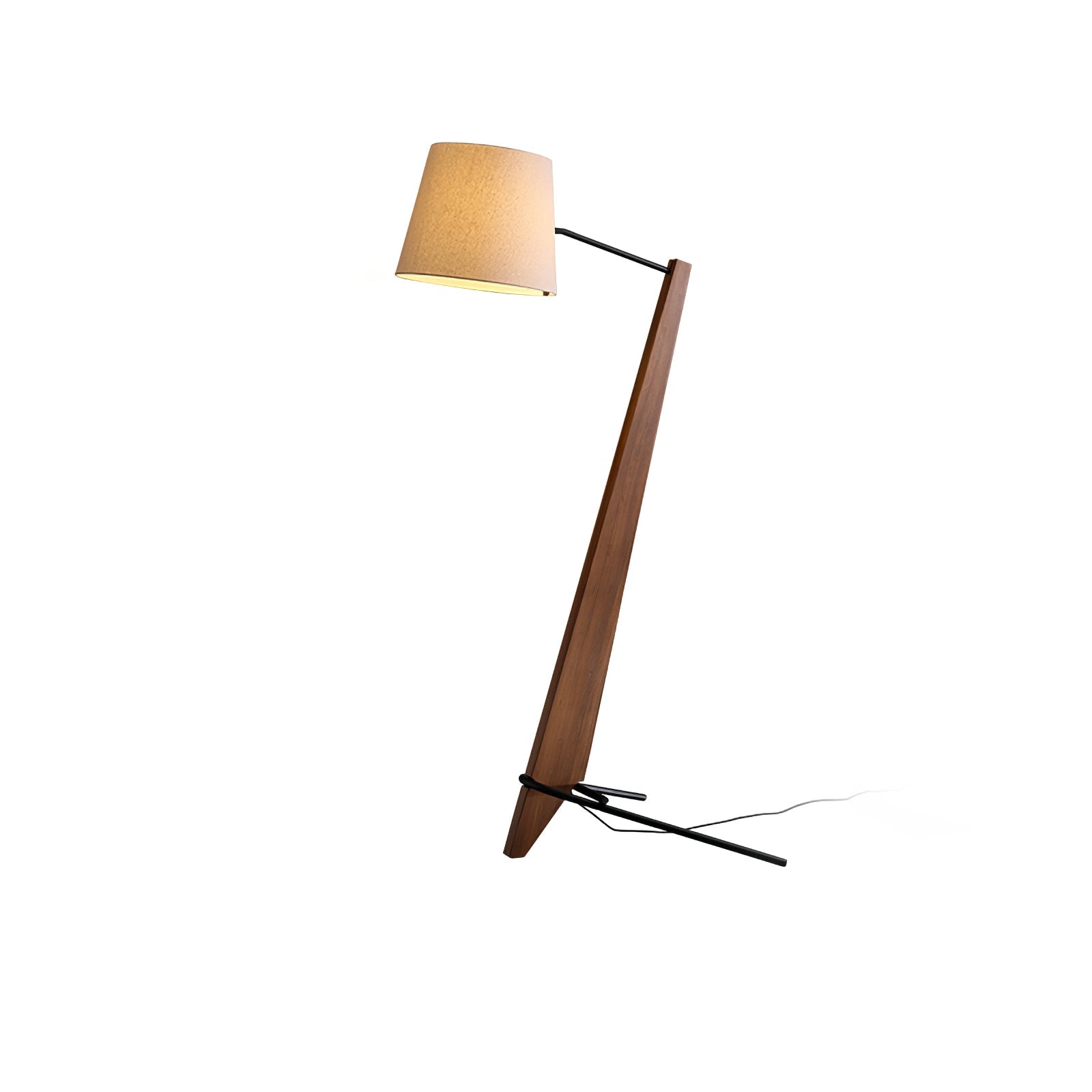 Vyran Wood Fabric Floor Lamp