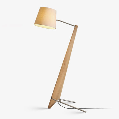 Vyran Wood Fabric Floor Lamp