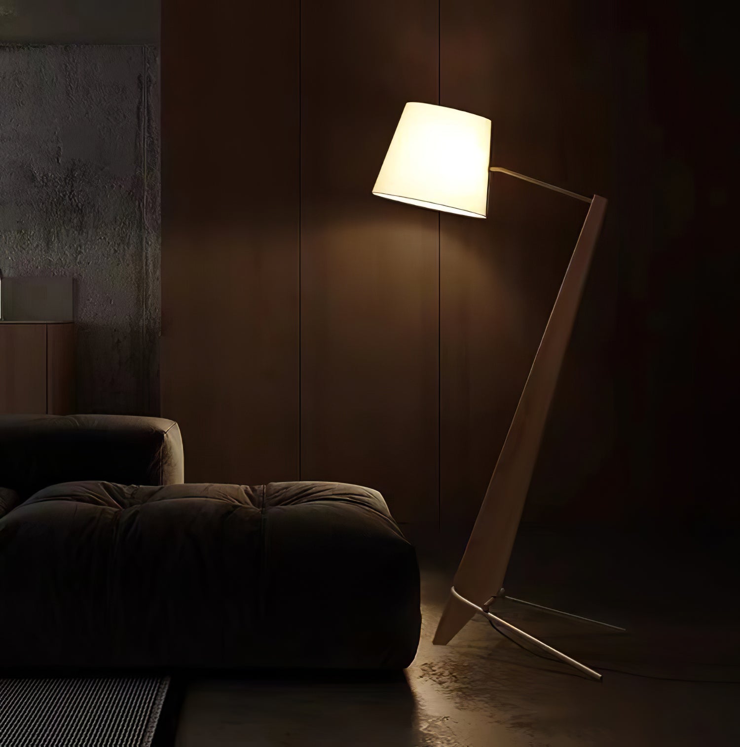 Vyran Wood Fabric Floor Lamp