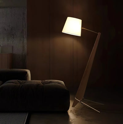 Vyran Wood Fabric Floor Lamp