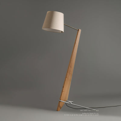Vyran Wood Fabric Floor Lamp