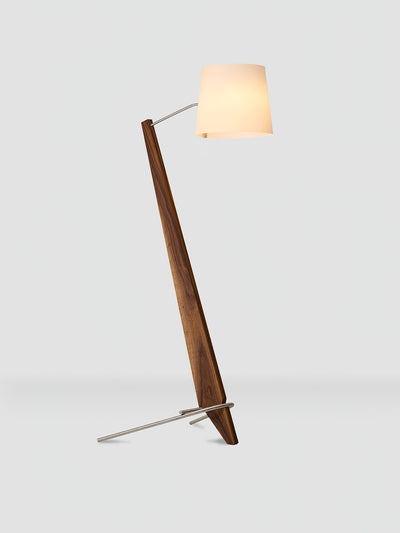 Vyran Wood Fabric Floor Lamp