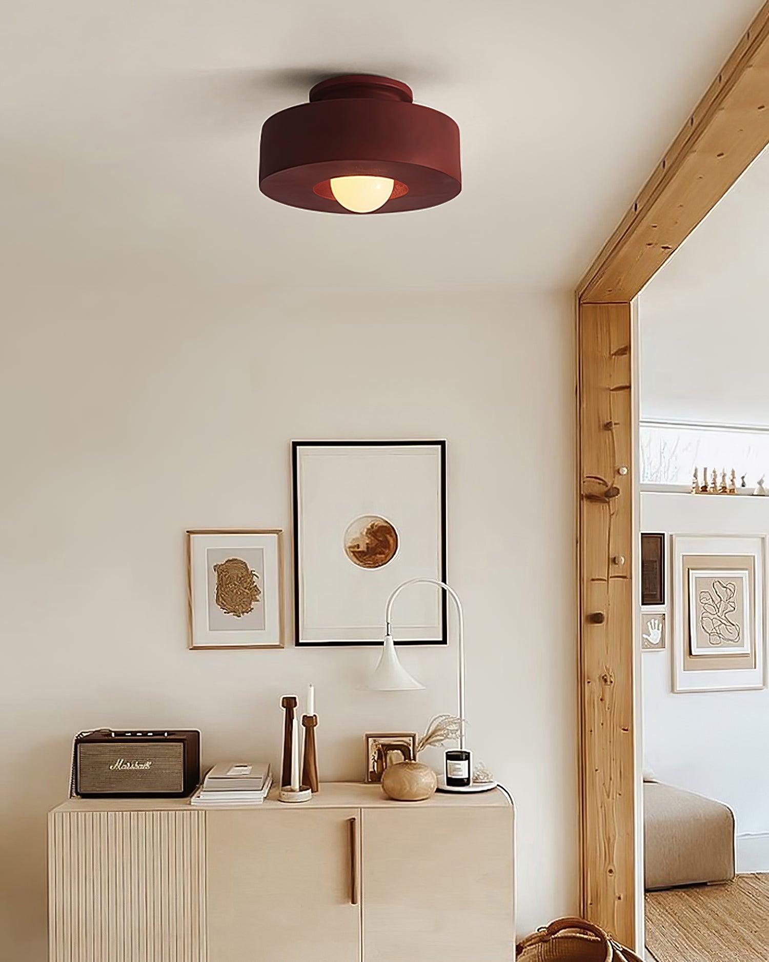 Celelian Ceiling Lamp Simon Resin Cylindrical