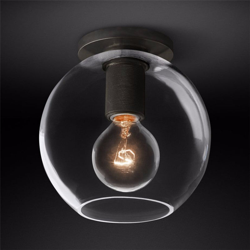 Elthyn Ceiling Lamp Cone Glass Brass Minimalist Industrial