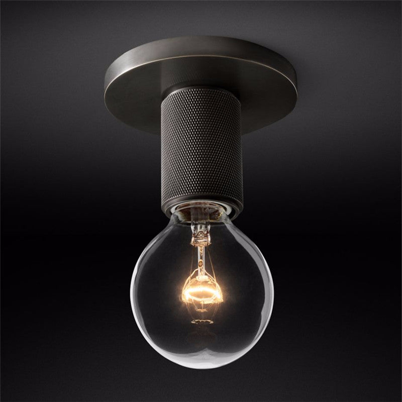 Elthyn Ceiling Lamp Cone Glass Brass Minimalist Industrial