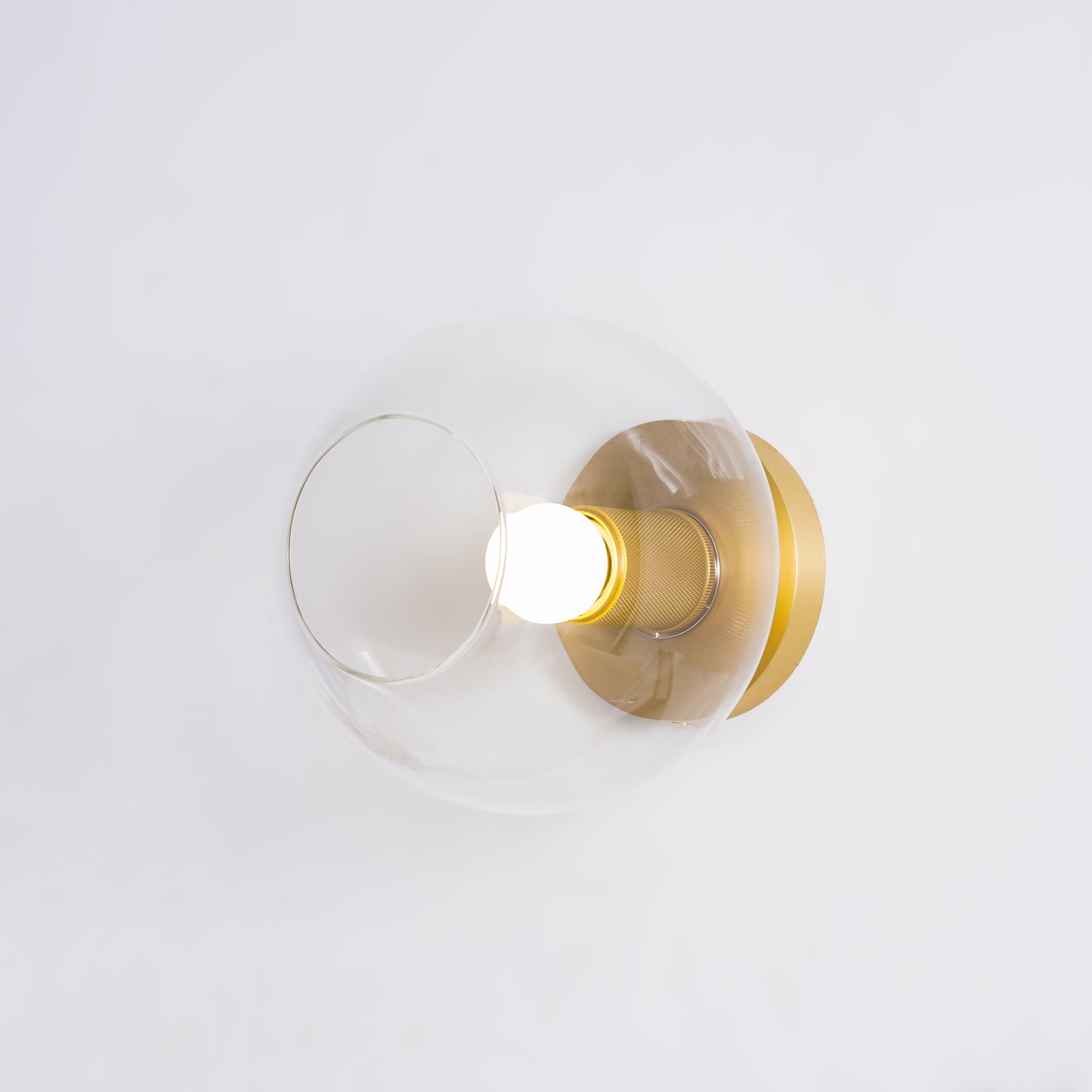 Elthyn Ceiling Lamp Cone Glass Brass Minimalist Industrial
