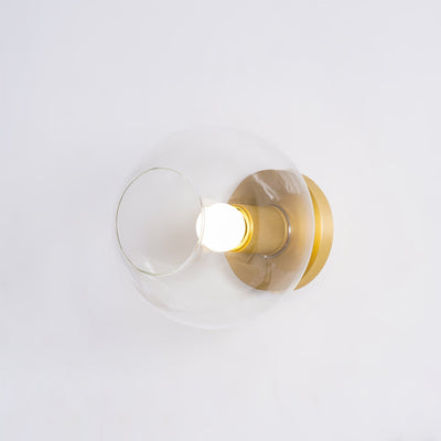 Elthyn Ceiling Lamp Cone Glass Brass Minimalist Industrial