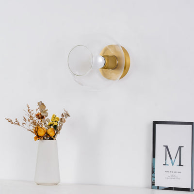 Elthyn Ceiling Lamp Cone Glass Brass Minimalist Industrial
