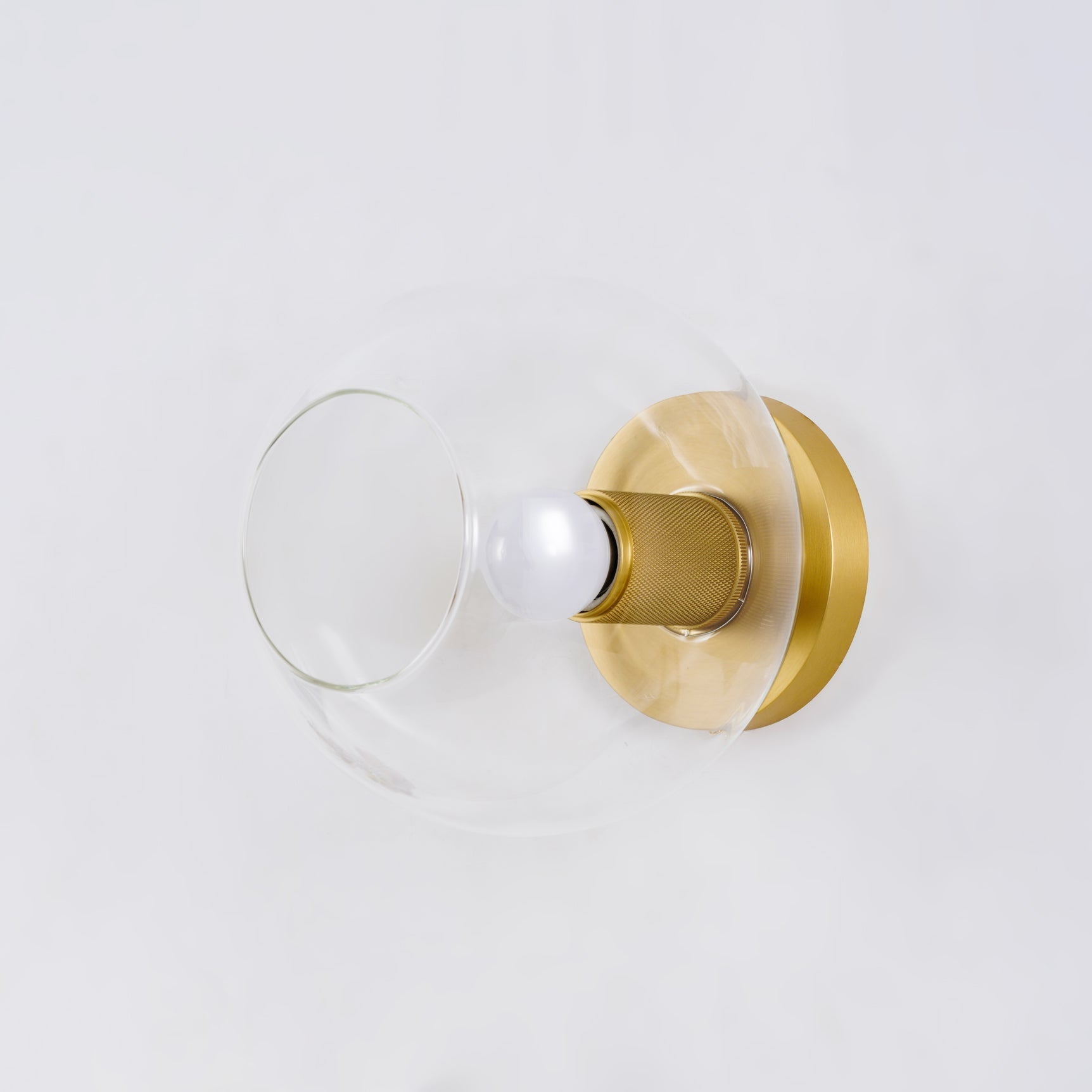 Elthyn Ceiling Lamp Cone Glass Brass Minimalist Industrial