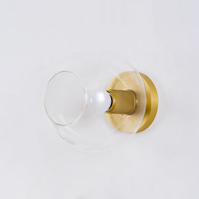 Elthyn Ceiling Lamp Cone Glass Brass Minimalist Industrial