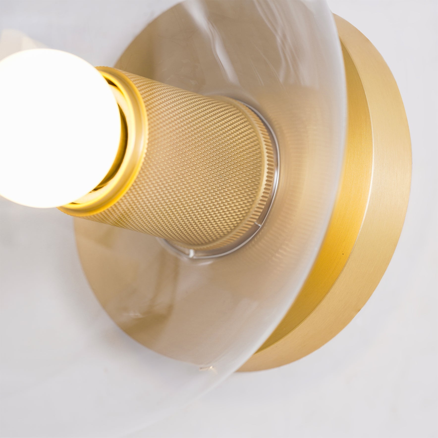 Elthyn Ceiling Lamp Cone Glass Brass Minimalist Industrial
