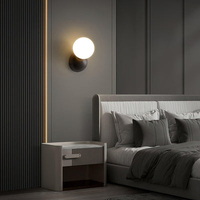 Velirina Sphere Glass Brass Wall Light