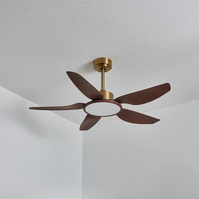 Aurelia Modern Wood Brass Ceiling Fan Light - Neutral Decor