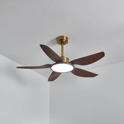Aurelia Modern Wood Brass Ceiling Fan Light - Neutral Decor