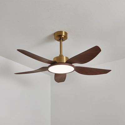 Aurelia Modern Wood Brass Ceiling Fan Light - Neutral Decor